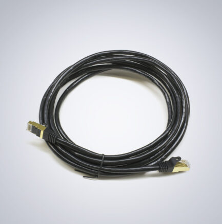 Ethernet Cat6a STP Patchkabel - 2,0m, Schwarz, Rastnasenschutz